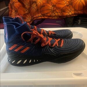 Adidas crazy explosive 2017 primeknit Blue and Orange Basketball Sneakers